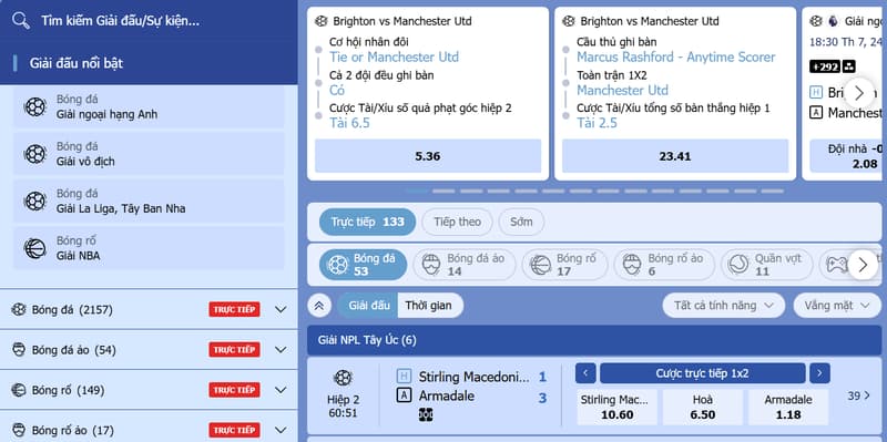 Thabet Thể thao: Sảnh cá độ đá banh đỉnh cao năm 2025 3 Cá cược trực tiếp