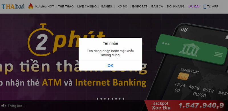 Thabet đăng nhập: Hướng dẫn thành viên cách truy cập siêu dễ 4 Tại sao trình Thabet đăng nhập bị lỗi