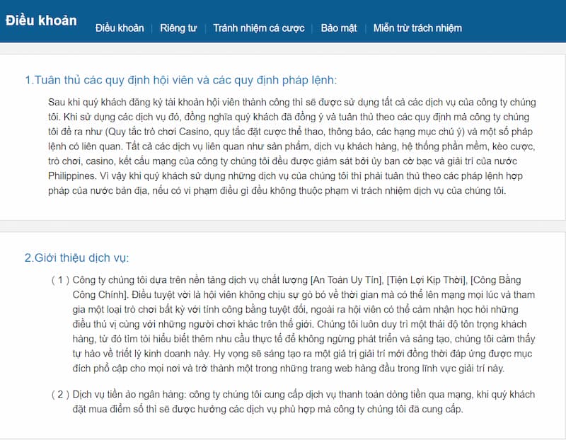 Thabet rút tiền: Các bước rút tiền về tài khoản nhanh chóng 7 Chấp nhận mọi điều khoản